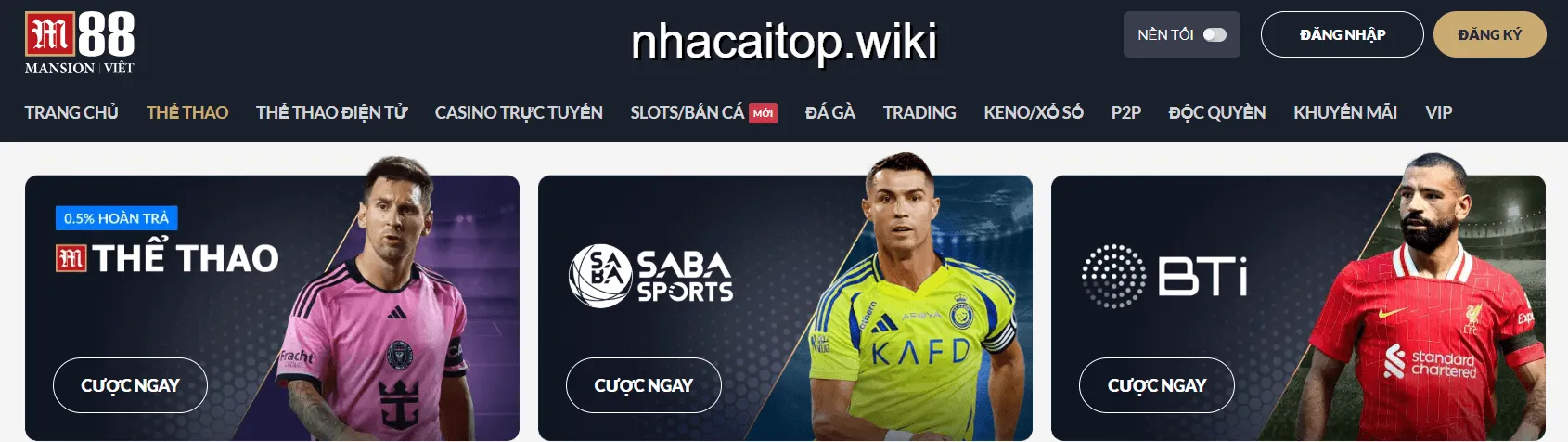 Cá cược thể thao cùng nhà cái M88