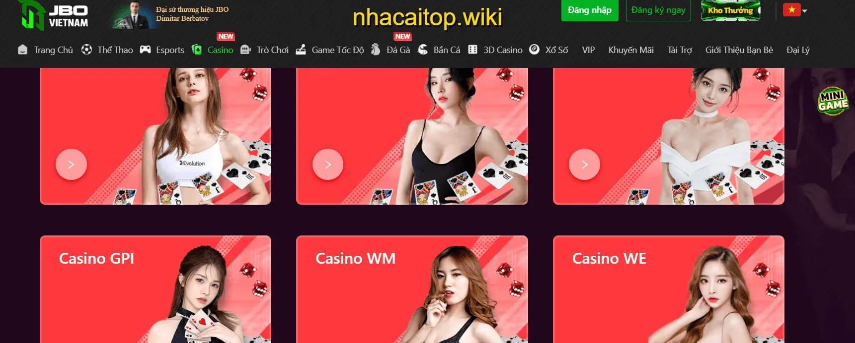 Casino tại nhà cái uy tín JBO