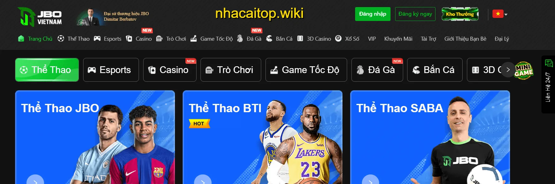 JBO trải nghiệm đa dạng game cá cược
